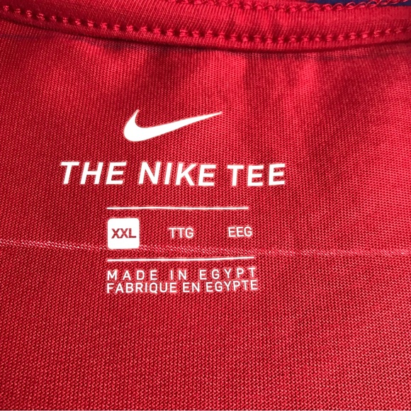 The Nike Tee Men's color Red Striped Short Sleeve T-Shirt Sz XXL Pullover - Picture 9 of 11